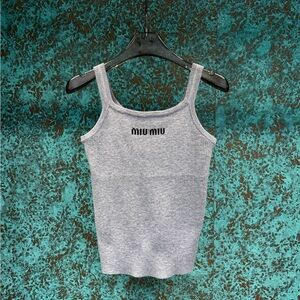 MIU MIU grey knit vest